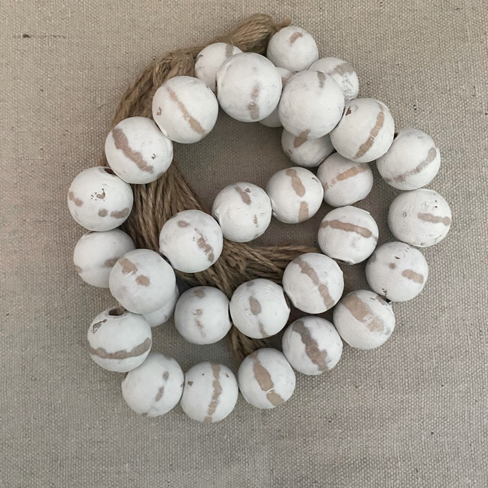 White Wooden Garland